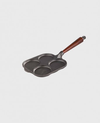 Cast Iron Egg Pan 22cm Wood Handle